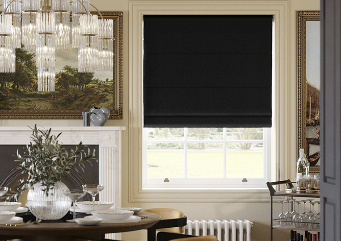 Shima Faux Silk, Ebony - Roman Blind - Image 3